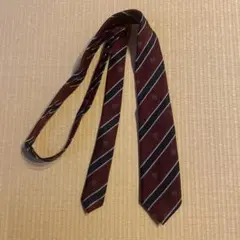 イーストボーイ ネクタイ ボルドー×紺　ストライプ