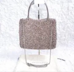 人気カラー✨アンテプリマ スクエア ミディアム ピンクシルバー 廃盤色 チェーン