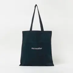 【訳あり】nice weather トートバッグ ネイビー エコバッグ 韓国