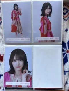 櫻坂46 森田ひかる 生写真 赤ピンク ケヤフェス 衣装 セミコン