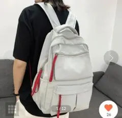 ☆新品☆大容量 リュックサック　軽量　ライトグレー