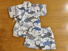 【美品】甚平 80cm 男の子 綿100%