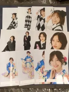 櫻坂46 2025年 振袖 年末衣装 いぬみみ 生写真 コンプ松田里奈　3