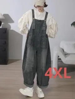 オーバーオール デニム レディース 大きいサイズ 夏春秋 LPGA022