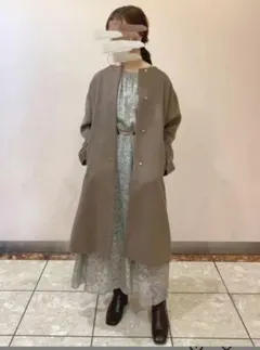 最終値下げ！テチチ　ノーカラーコート