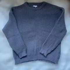 Rocky Monroe オーバーサイズ畦編みクルーネック長袖ニットセーター