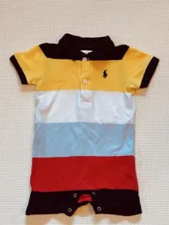 ラルフローレン　 ストライプロンパース　70cm