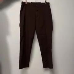 ダークブラウン スラックス テーパードパンツのサムネイル