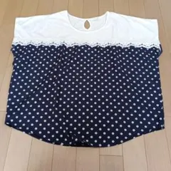 chicca raffine ドット柄 半袖トップス