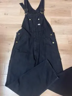 Lee 黒オーバーオール S