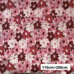 花柄(ピンク)　110cm×200cm