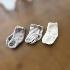 新品未使用　ベビー靴下 フリース素材　3足セット