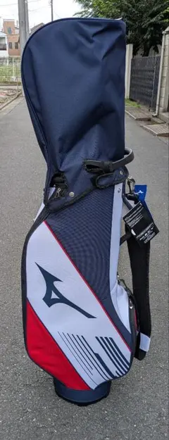 MIZUNO キャディバッグ ネイビー×ホワイト×レッドのサムネイル