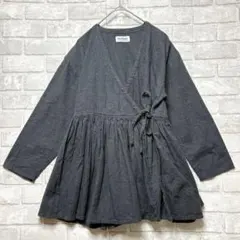 ビームスボーイ カシュクール風 カットソー グレー 美品 リボン ゆったり