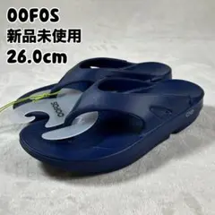 新品 OOFOS ウーフォス オリジナル ビーチサンダル ネイビー 26cmのサムネイル
