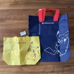新品　リユーザブルバッグ　S、Mサイズ　イエロー　ネイビー　ポケモンセンター