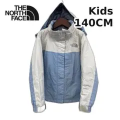 am182 ノースフェイス マウンテンパーカー キッズ140 ブルー 美品
