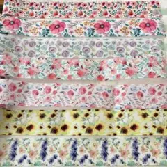 かわいい花柄　リボン　グログラン　38mm