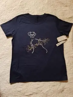 新品　ATELIER SIX ネイビー　Tシャツ 犬　タグ付　5900+税のサムネイル