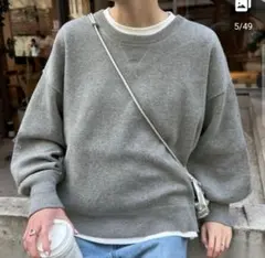 スウェットライクボリュームスリーブニット