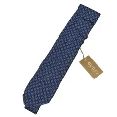 新品未使用】GUCCI GG シルク ネクタイ ブルー 箱・タグ付き 正規品