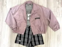 まとめ売り　女の子　140 ジャケット、トレーナー、ショートパンツ3点セット