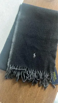 Polo Ralph Lauren マフラー 黒/グレー 新品タグ付き