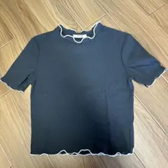 ZARA TRF ブラック フリル カットソー