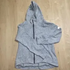 【美品】アシックス レディース フルジップパーカー M グレー ヘザー調