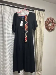 バーバリーブルーレーベルクレストブリッジワンピース38サイズM