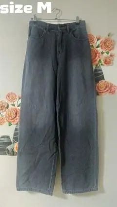 ワイドレッグ デニムパンツ