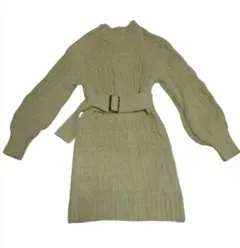 ROYAL PARTY ニットワンピース グリーン 緑 キラキラ