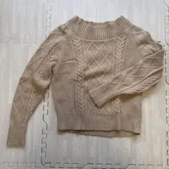 ROPÉ ベージュ ケーブル編み ニット　サイズ38