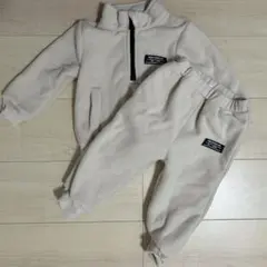 ハーフジップ フリース セットアップ アイボリー