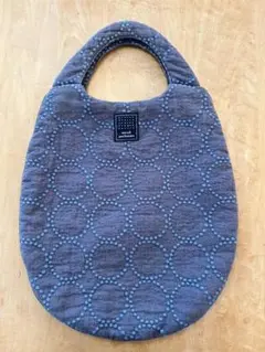 美品　ミナペルホネン ダークネイビー　タンバリン エッグバッグ ウール r*n様 ミナペルホネン エッグバッグ タンバリン 綿100% ネイビー