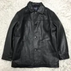ミントコンディション　オールドギャップ　レザーカーコート　レザージャケット　黒