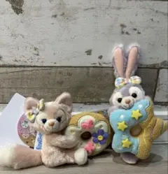 ディズニー　フィルドウィズジョイ　リーナベル　ステラルー　ぬいぐるみバッジ