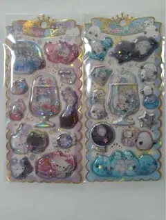 キラキラウォーターインシール　クラックス　正規品　シマエナガ　ねこ