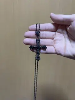 BLESS クロス型ブラックペンダントネックレス