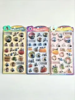 【国内正規品】パペットスンスン　うるちゅるポップシール 3種類セット