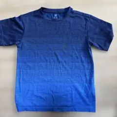 UNIQLO ダークブルー ストライプ Tシャツ 140