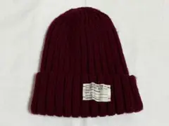 GU ニット帽 ワインレッド ボルドー