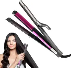 3wayヘアアイロン32mmカール/ストレート両用多段階温度調節130-220℃のサムネイル