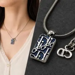 Dior ディオール ネックレス シルバー トロッターロゴ 509のサムネイル