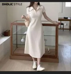 DHOLIC STYLE ポロ襟ロングワンピース