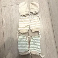 ベビー用　ミトン　手袋（リボン付き）