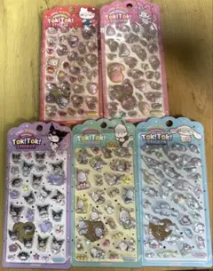 韓国限定 サンリオ 3D シール　Tok!Tok!ステッカー　5種セット　キティ