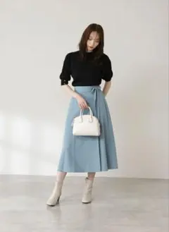 スモーキーカラーラップ風スカート　エヌ ナチュラルビューティーベーシック*