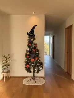 ハロウィン仕様 クリスマスツリー 飾り付き　ニトリ 180cm
