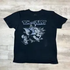 古着 00年代 トムとジェリー グラフィックTシャツ メンズM ブラック